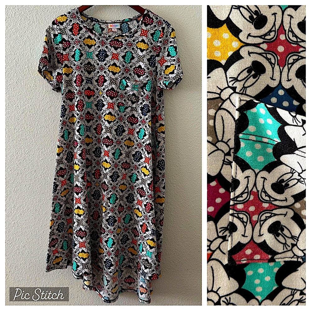 Minnie Mouse Disney Lularoe Carly Dress M
